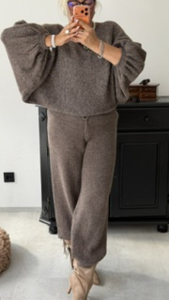 Ballon Strickpulli - Taube